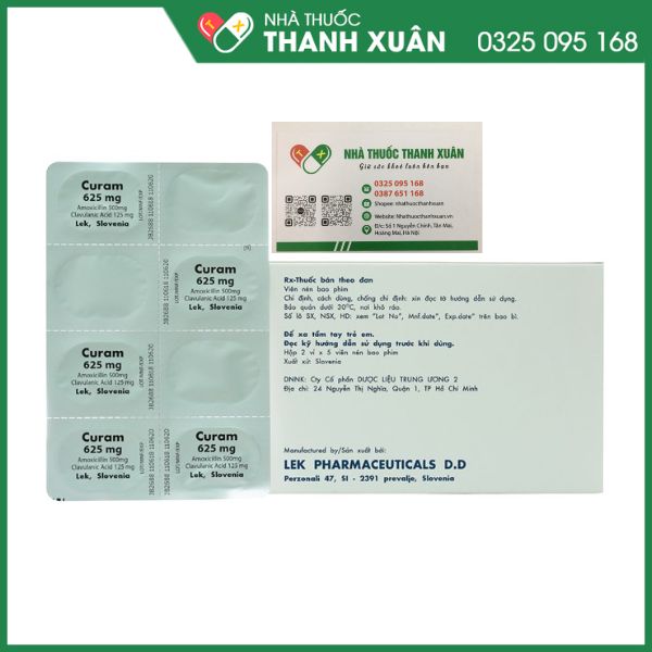 Curam 625mg điều trị nhiễm khuẩn